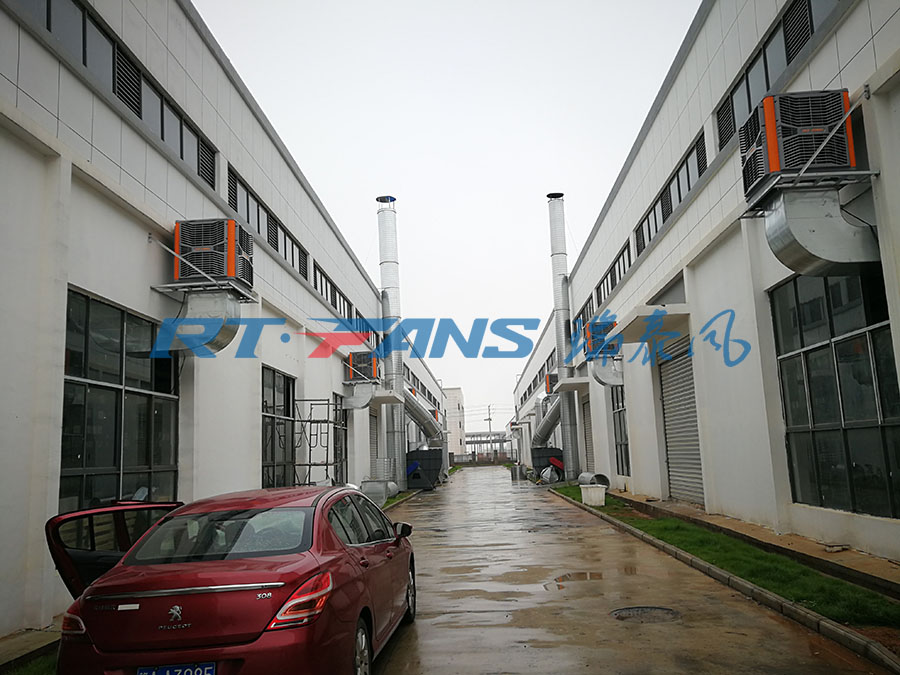 車(chē)間降溫方案,江西工業(yè)冷風(fēng)機(jī),環(huán)?？照{(diào)